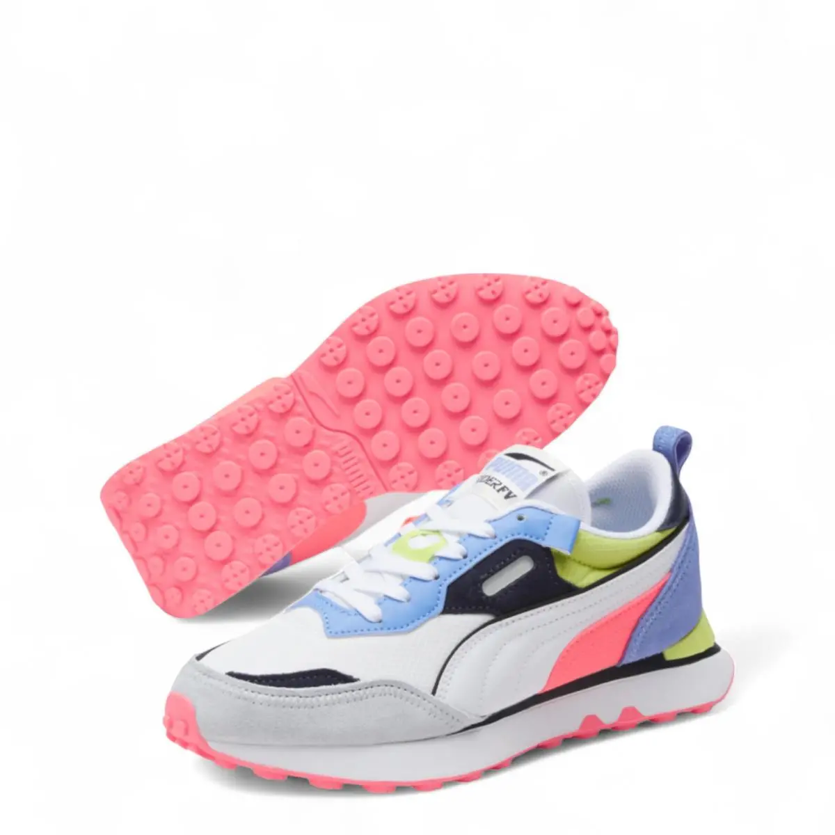 Puma shoes - PUMA Rider FV - Rider - 390073-07 - White/Elektro Purple (UPC: 0195102270236) 0
