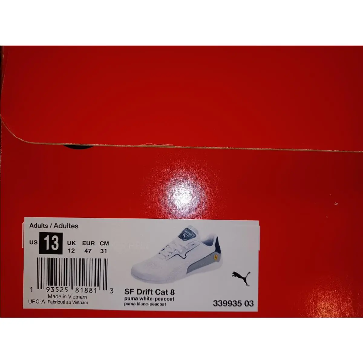 Puma shoes - Scuderia Ferrari Drift Cat 8 - White 10