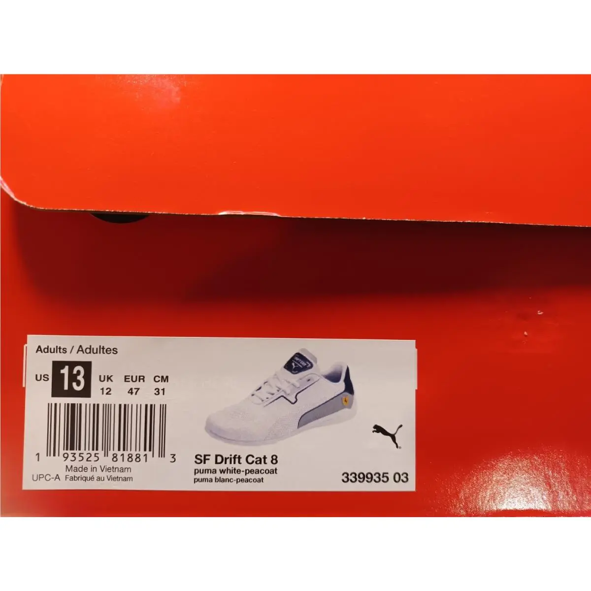 Puma shoes - Scuderia Ferrari Drift Cat 8 - White 4