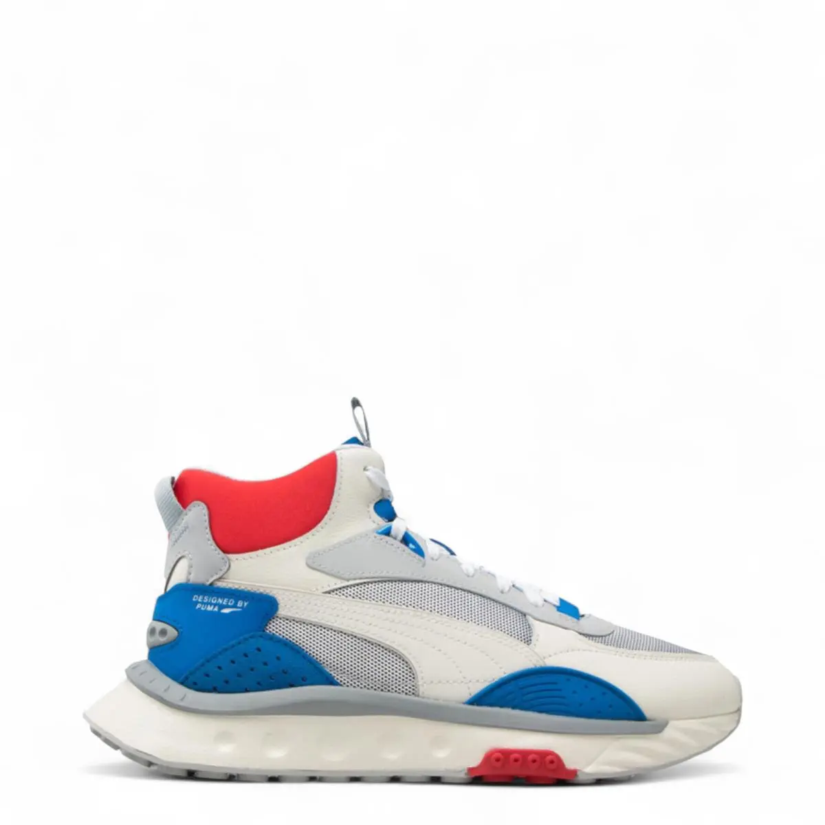 Puma Men`s Wild Rider Mid WS Sneaker 381598 02 Ivory Blue - W/box