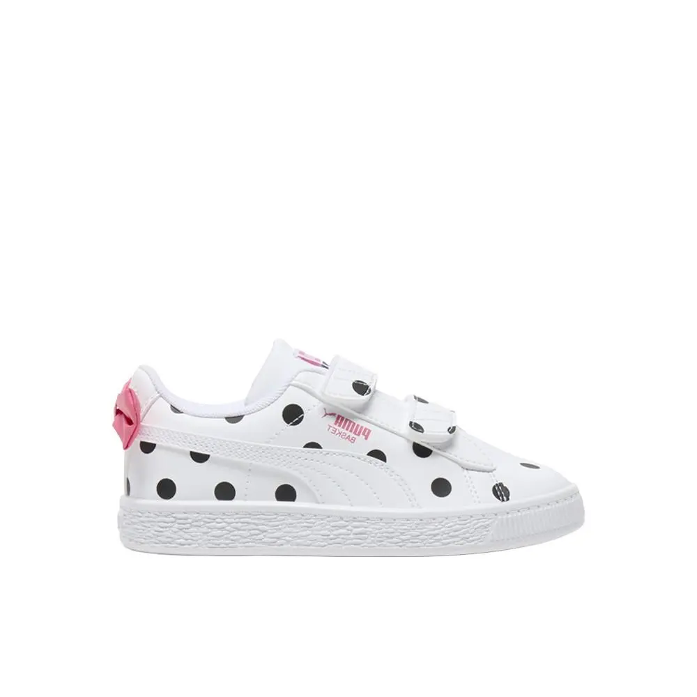 Basket Bow V Slip On Youth Girls Size 3.5 M Sneakers Casual Shoes 40353401 by Puma