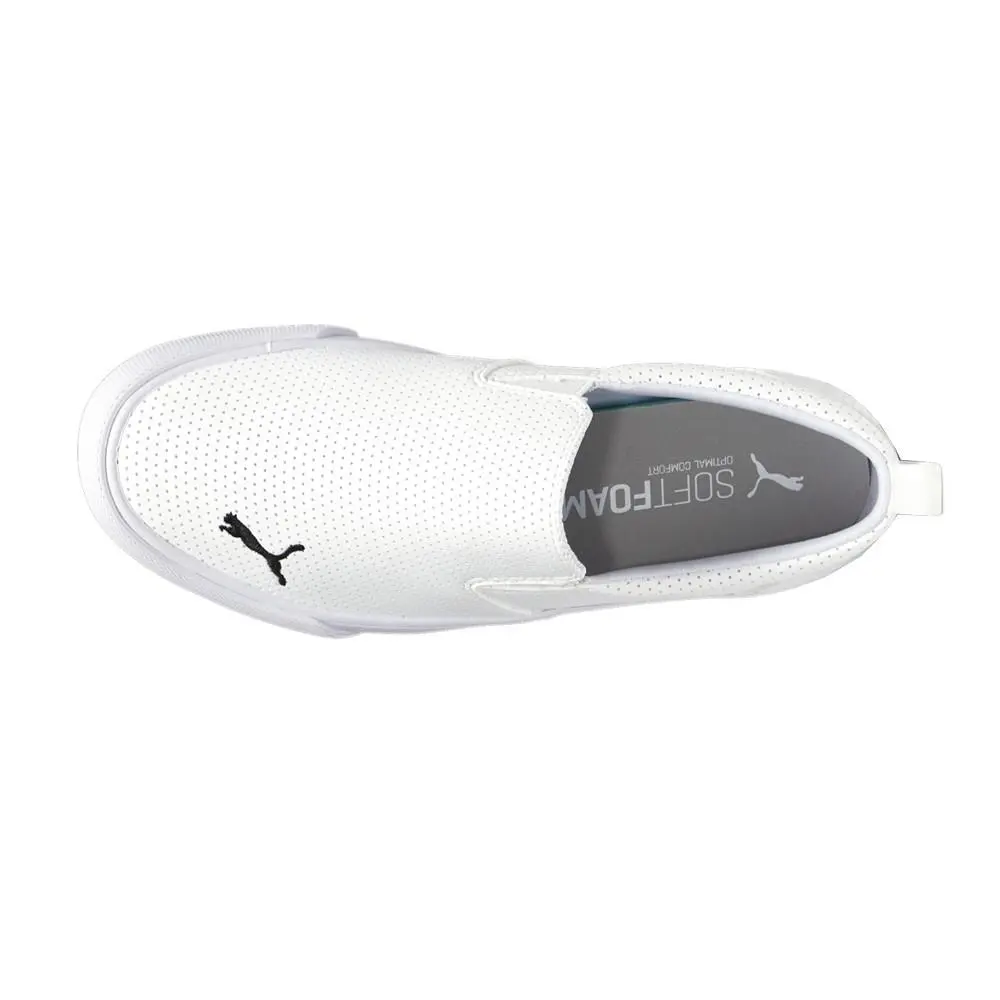 Puma shoes - PUMA Bari Slip On Comfort Perforated - 39543001 - White (UPC: 196857713344) 2