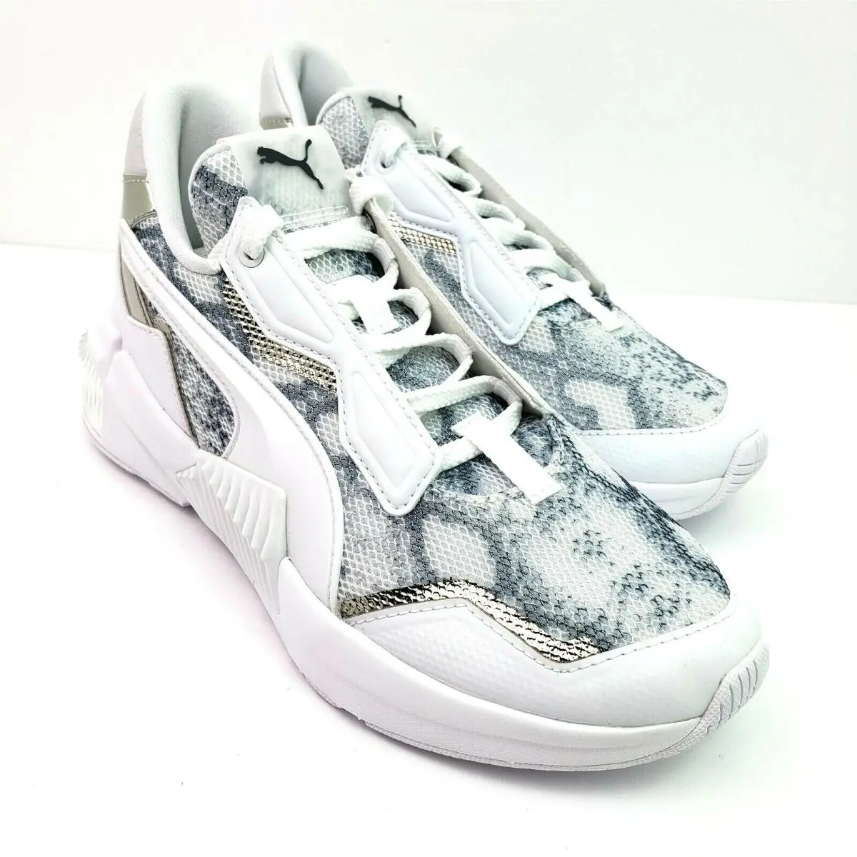 Provoke XT Untamed Mid Womens Size 5.5 White Silver Sneaker Shoes 194432-01 by Puma