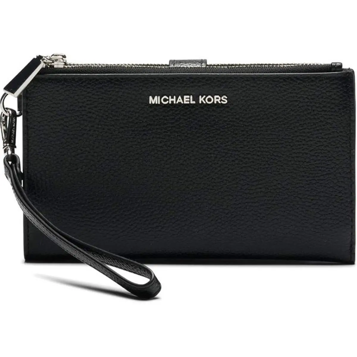 Jet Set Travel Double Zip Wristlet Black Leather by Michael Kors