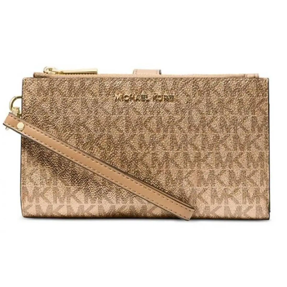 Jet Set Travel Double Zip Wristlet Camel One size by Michael Kors