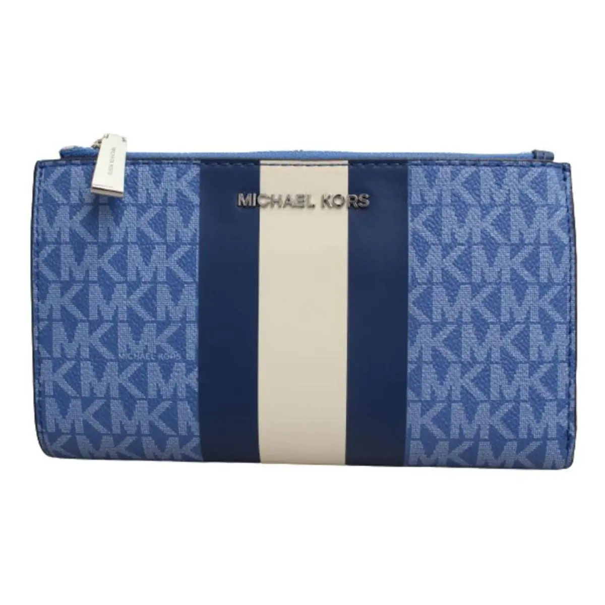 Jet Set Travel Double Zip Wristlet Hri Blue Multi by Michael Kors