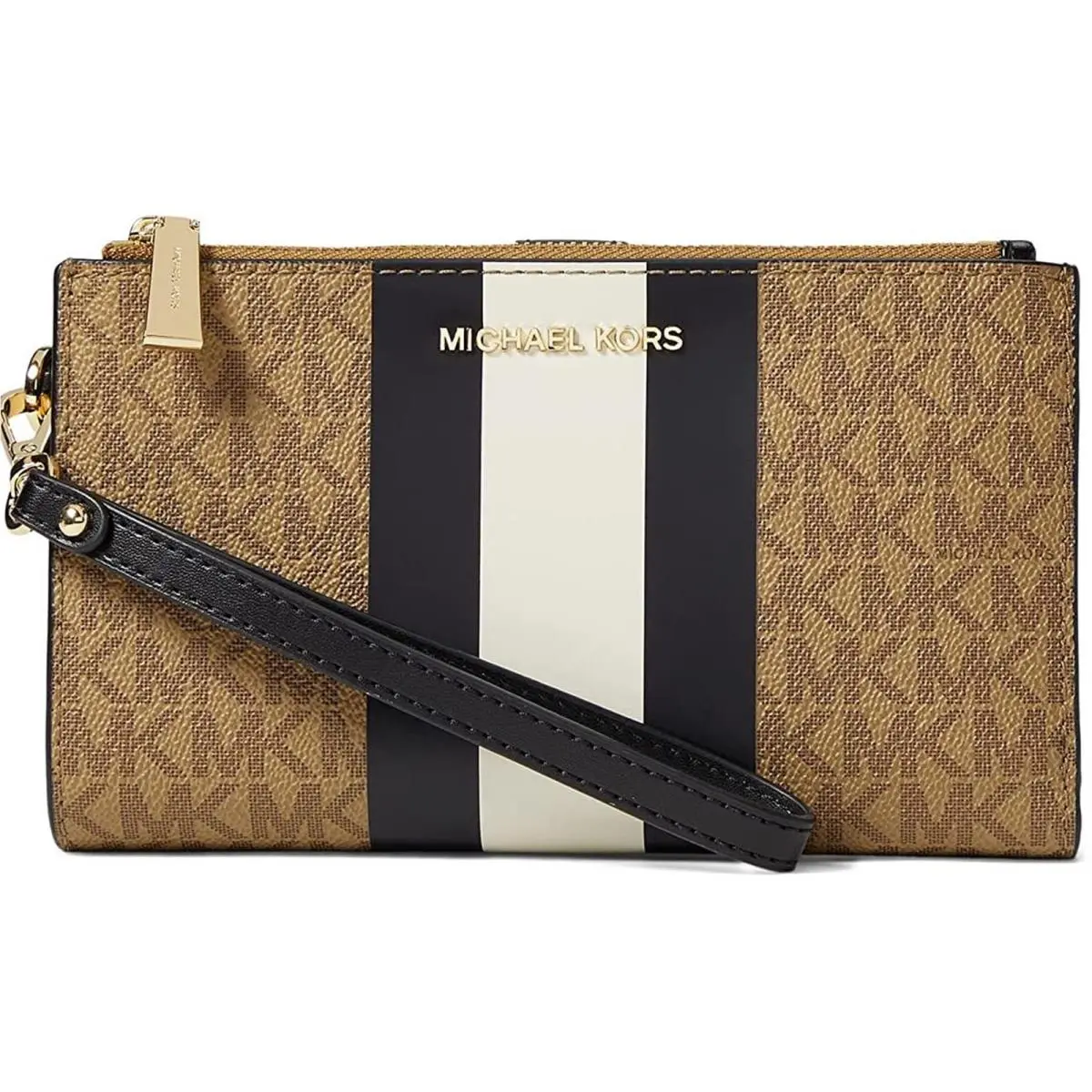 Jet Set Travel Double Zip Wristlet Husk Multi by Michael Kors
