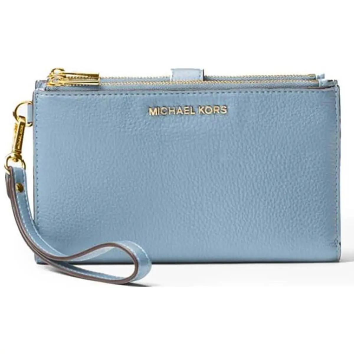 Jet Set Travel Double Zip Wristlet Pale Blue by Michael Kors
