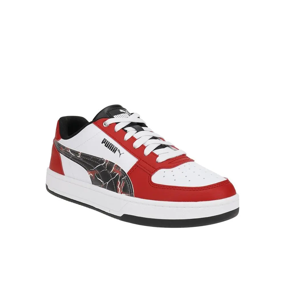 Puma shoes - PUMA Caven 2.0 Layup Sl Heat Lightning Lace Up  Youth - 40113201 - Red, White (UPC: 197672349565) 0