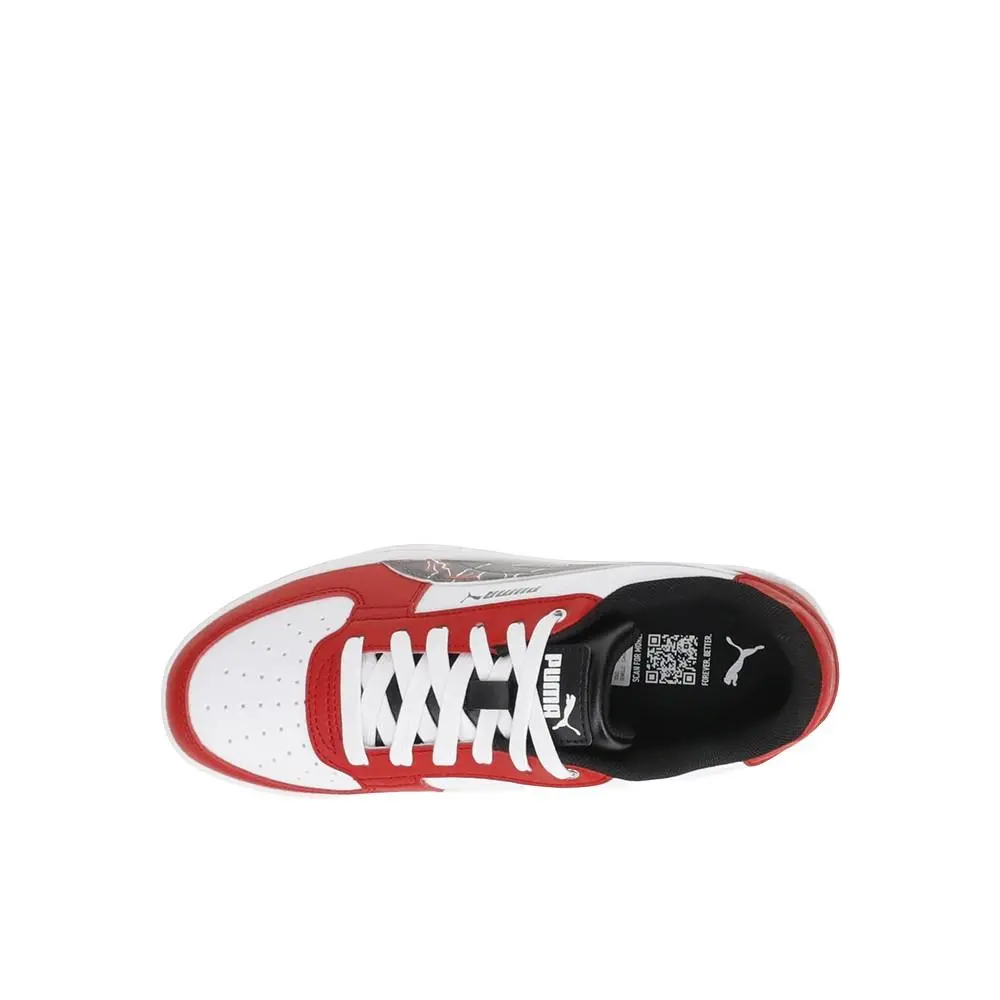 Puma shoes - PUMA Caven 2.0 Layup Sl Heat Lightning Lace Up  Youth - 40113201 - Red, White (UPC: 197672349565) 2