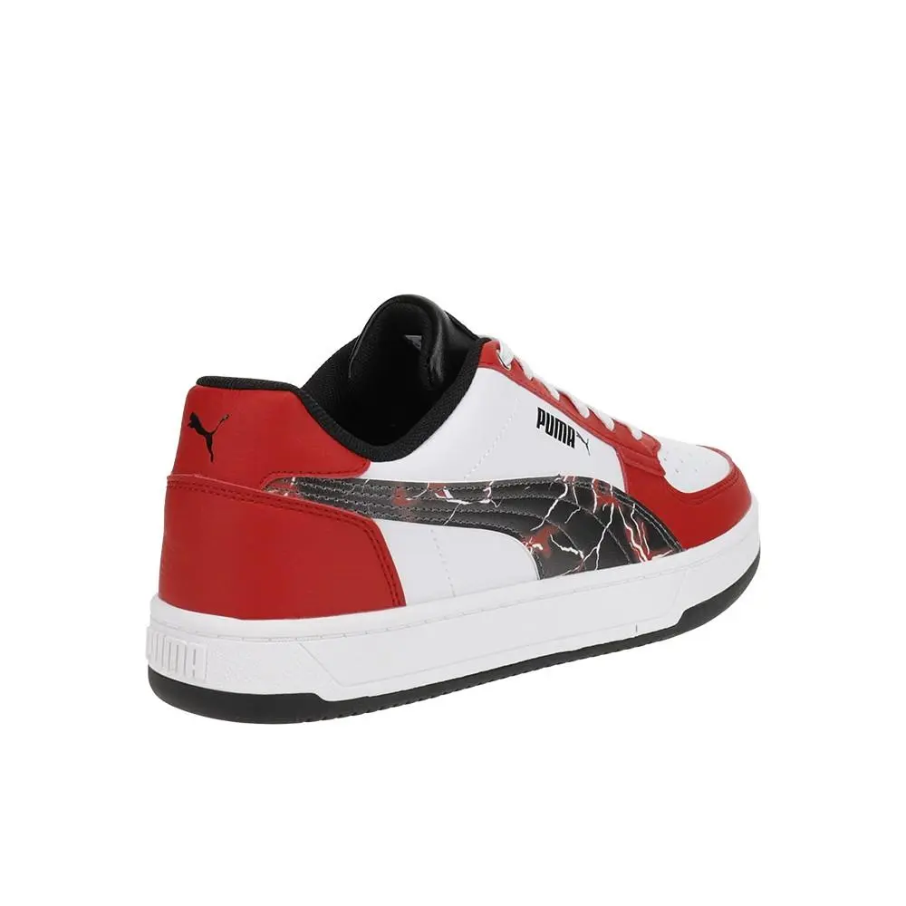 Puma shoes - PUMA Caven 2.0 Layup Sl Heat Lightning Lace Up  Youth - 40113201 - Red, White (UPC: 197672349565) 4
