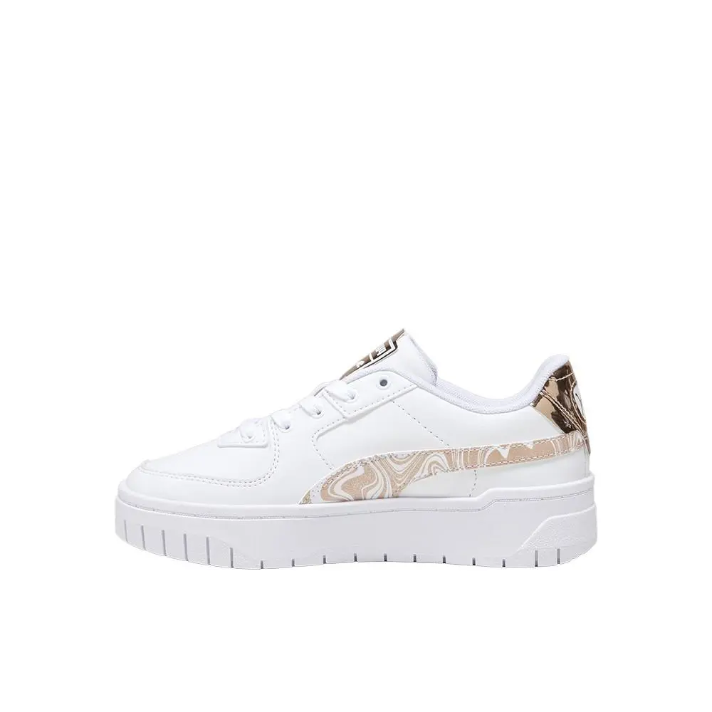 Puma shoes - PUMA Cali Dream Golden Marble Lace Up Sneaker Youth - 39290201 - White (UPC: 196856313019) 1
