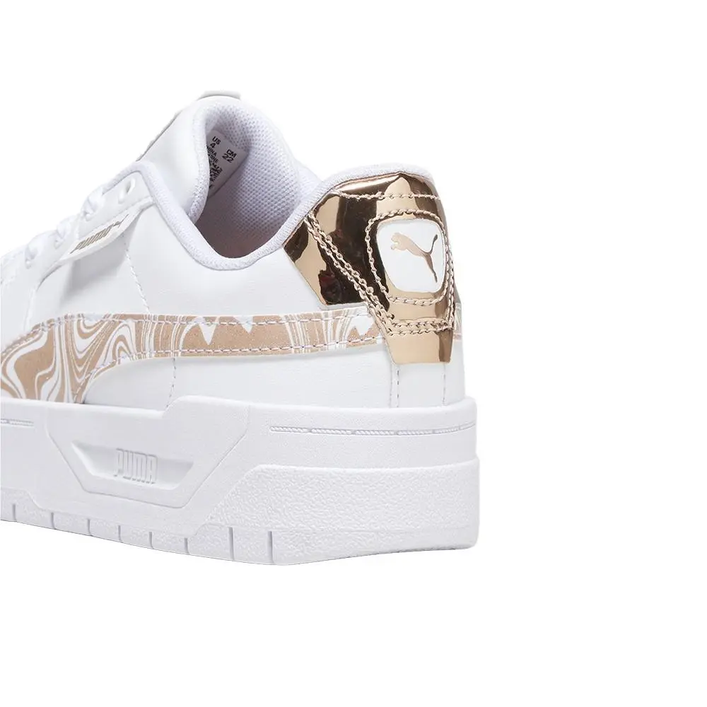 Puma shoes - PUMA Cali Dream Golden Marble Lace Up Sneaker Youth - 39290201 - White (UPC: 196856313019) 5
