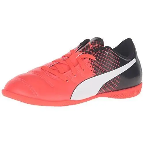 Puma Unisex Kids` Evopower 4.3 Tricks Jr Indoor Training Soccer Cleats Red/white