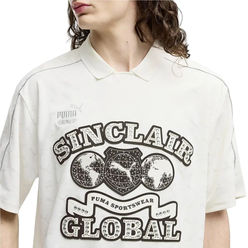 Puma clothing - PUMA  X Sinclair Collared Short Sleeve Soccer Jersey - 63758287 - White (UPC: 199261724470) 3