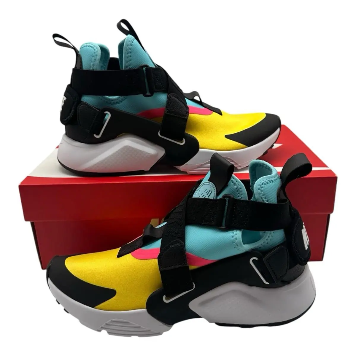 Nike Air Huarache City GS Shoes Youth 6 Womens 7.5 Tour Yellow/black Sneakers