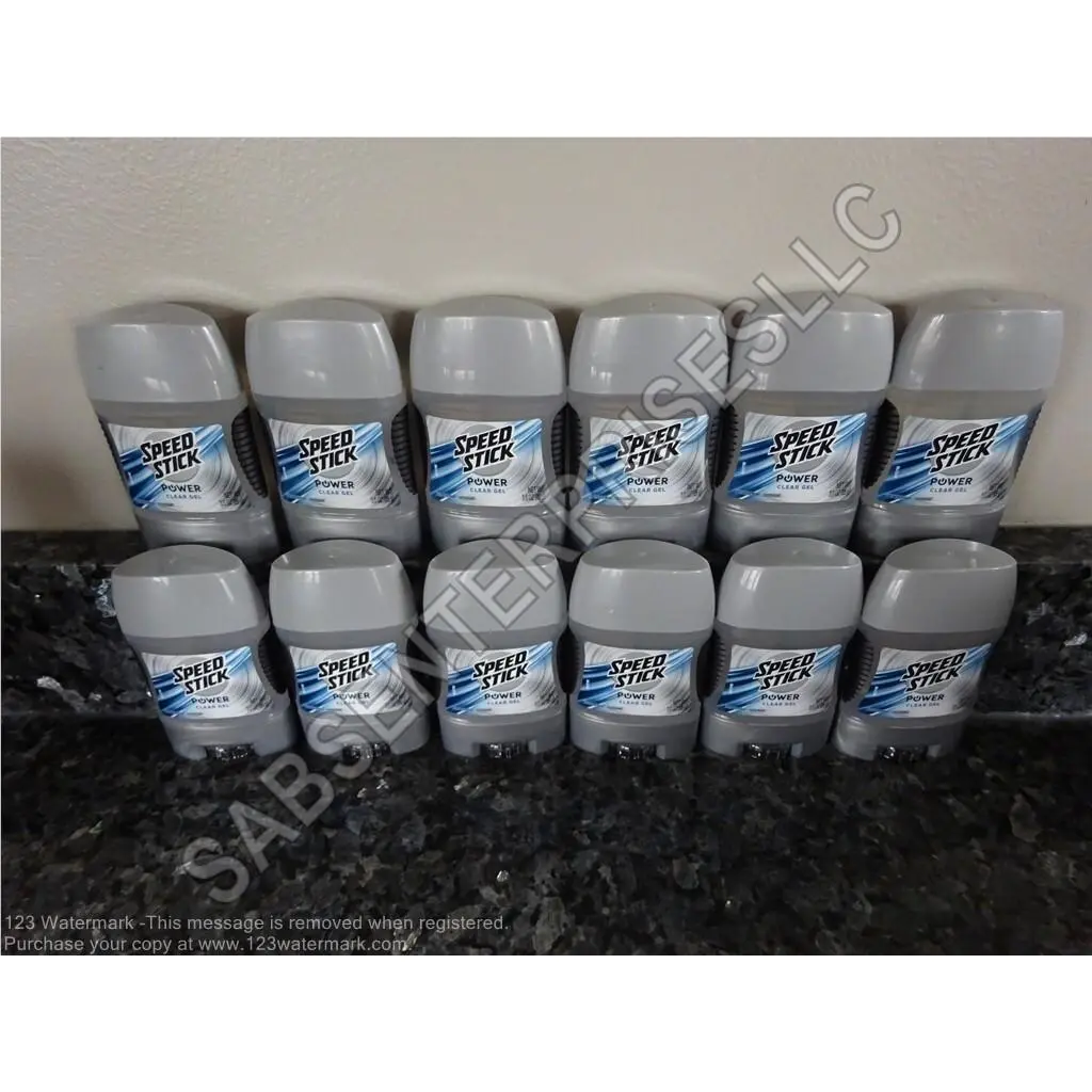 12 Speed Stick Power Clear Gel Men Men`s Antiperspirant Deodorant 3.0 oz