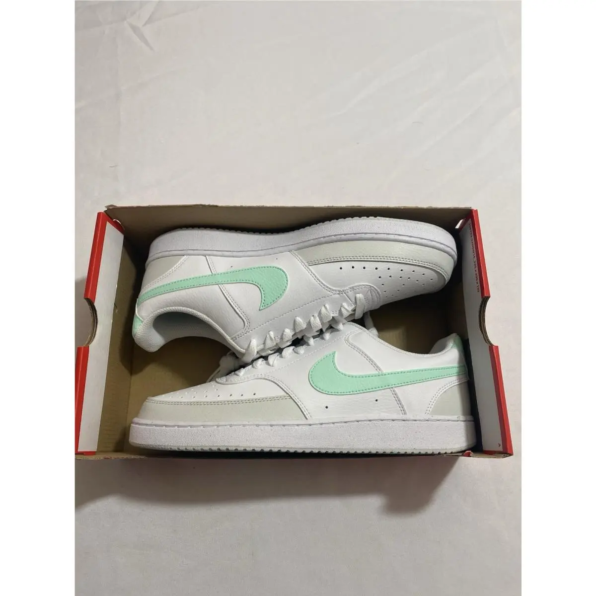 Men’s Size 10 - Nike Court Vision Low White Mint Foam FZ4124 100