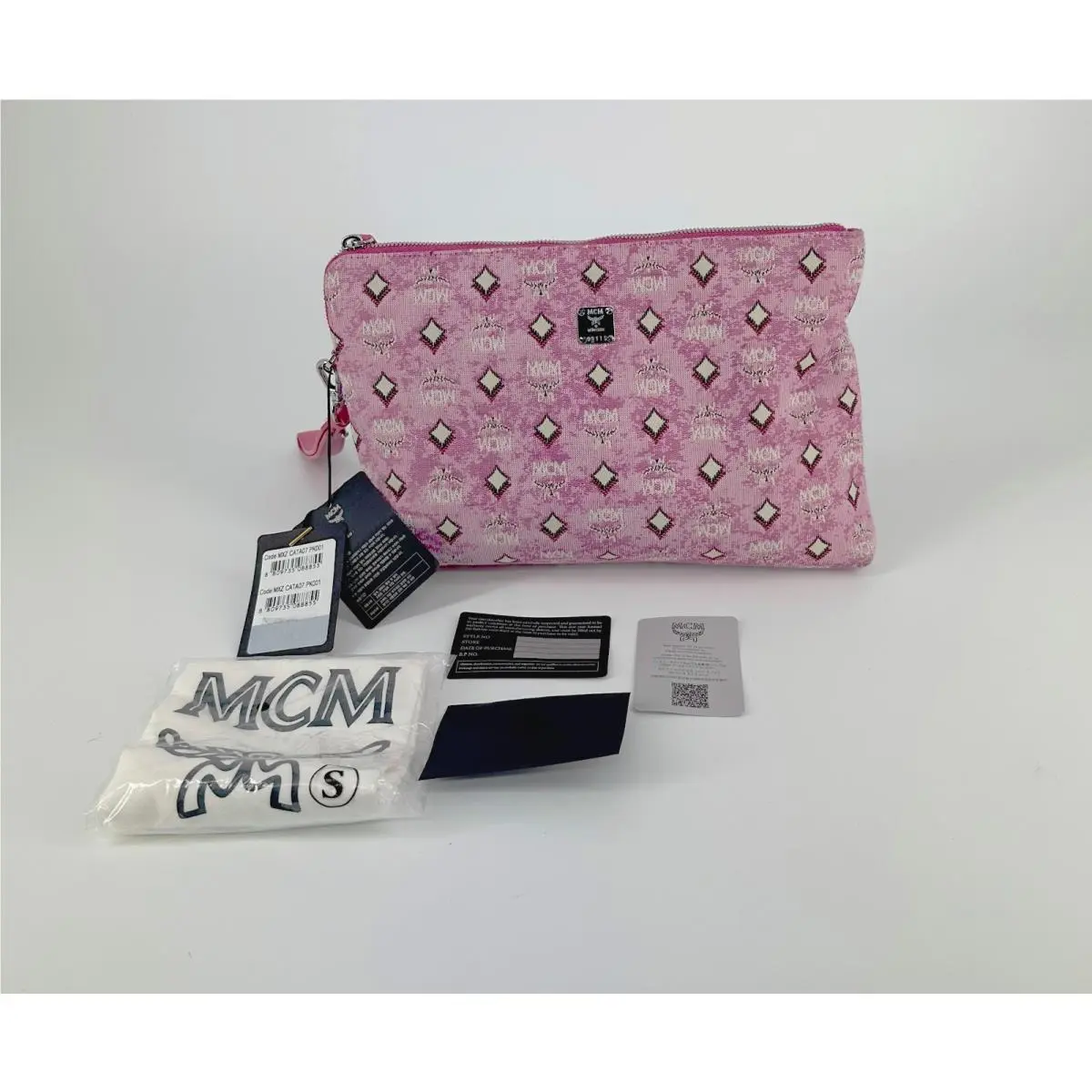 Mcm Veritas Vintage Monogram Flat Pouch Bag