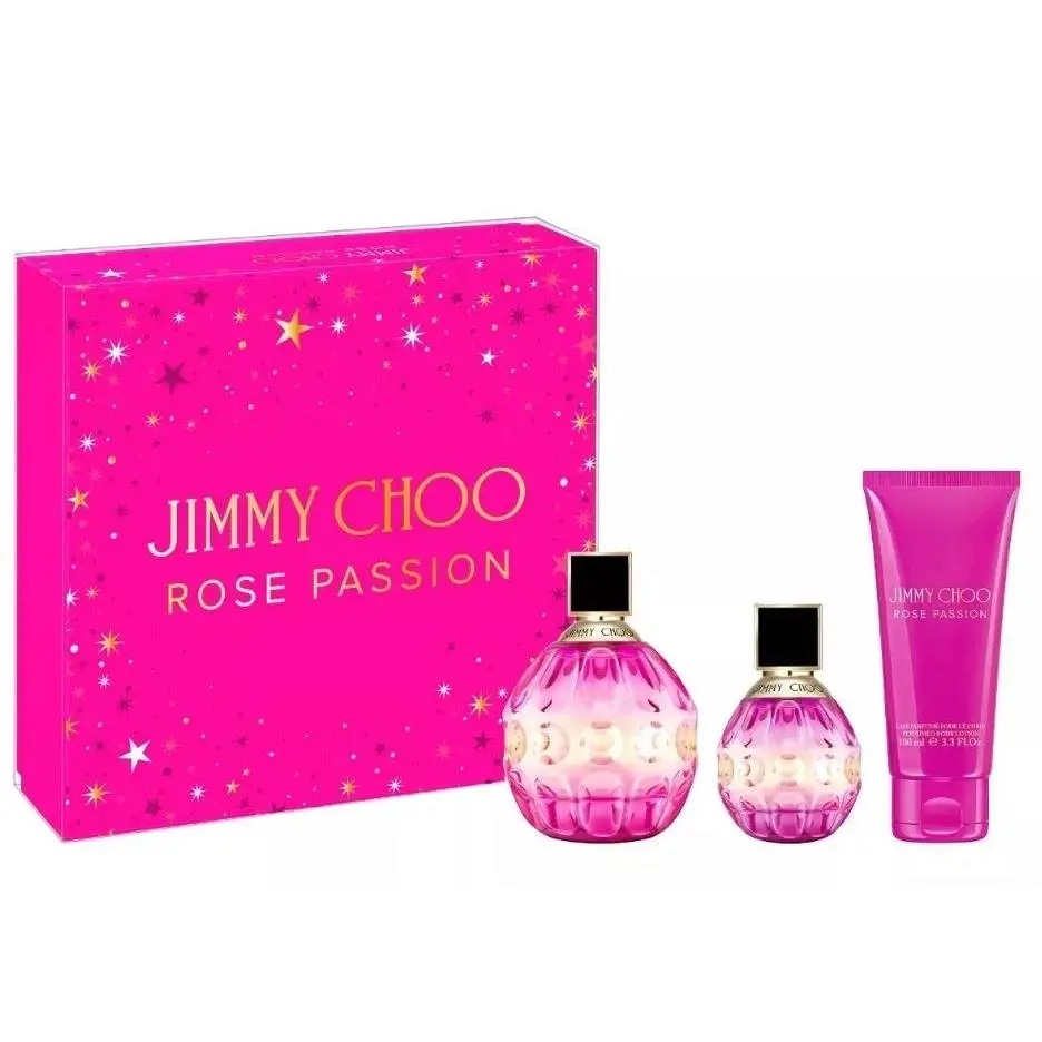 Ladies Rose Passion Gift Set 3.3 oz 3 Pcs Set by Jimmy Choo