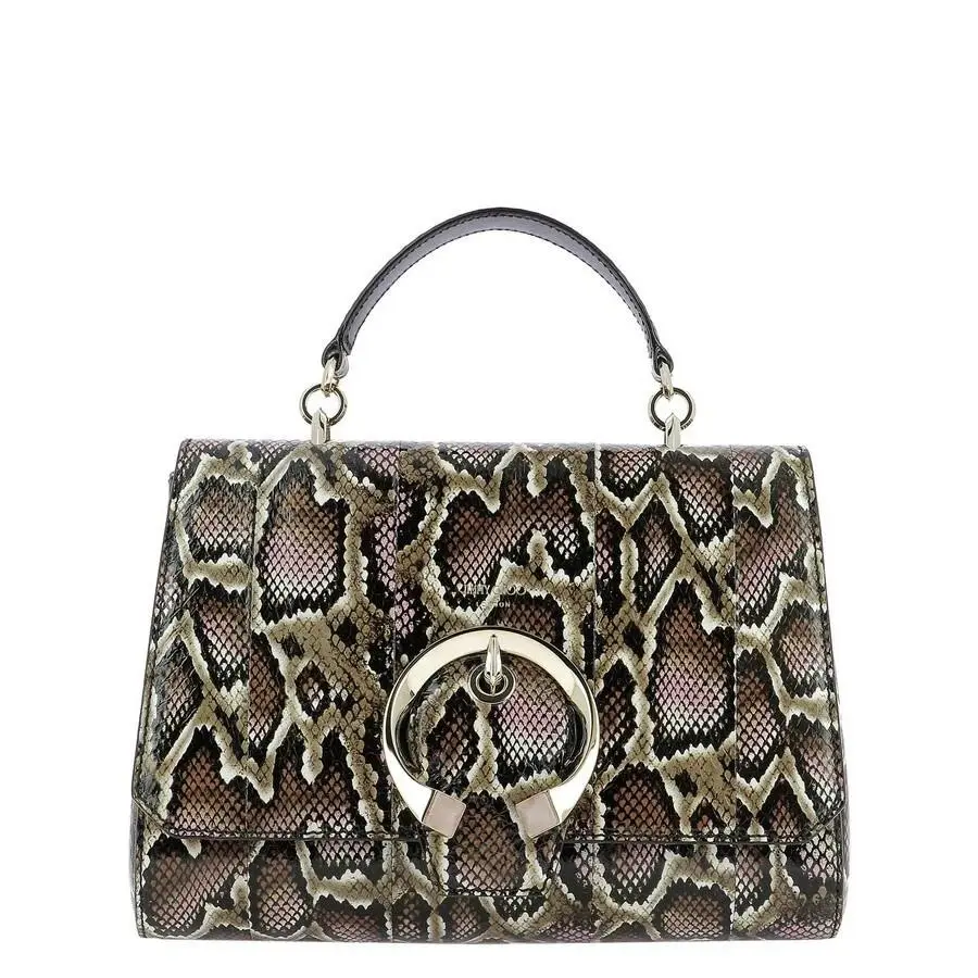 Women`s Madeline Snake Print Calf Leather Top Handle Bag by Jimmy Choo