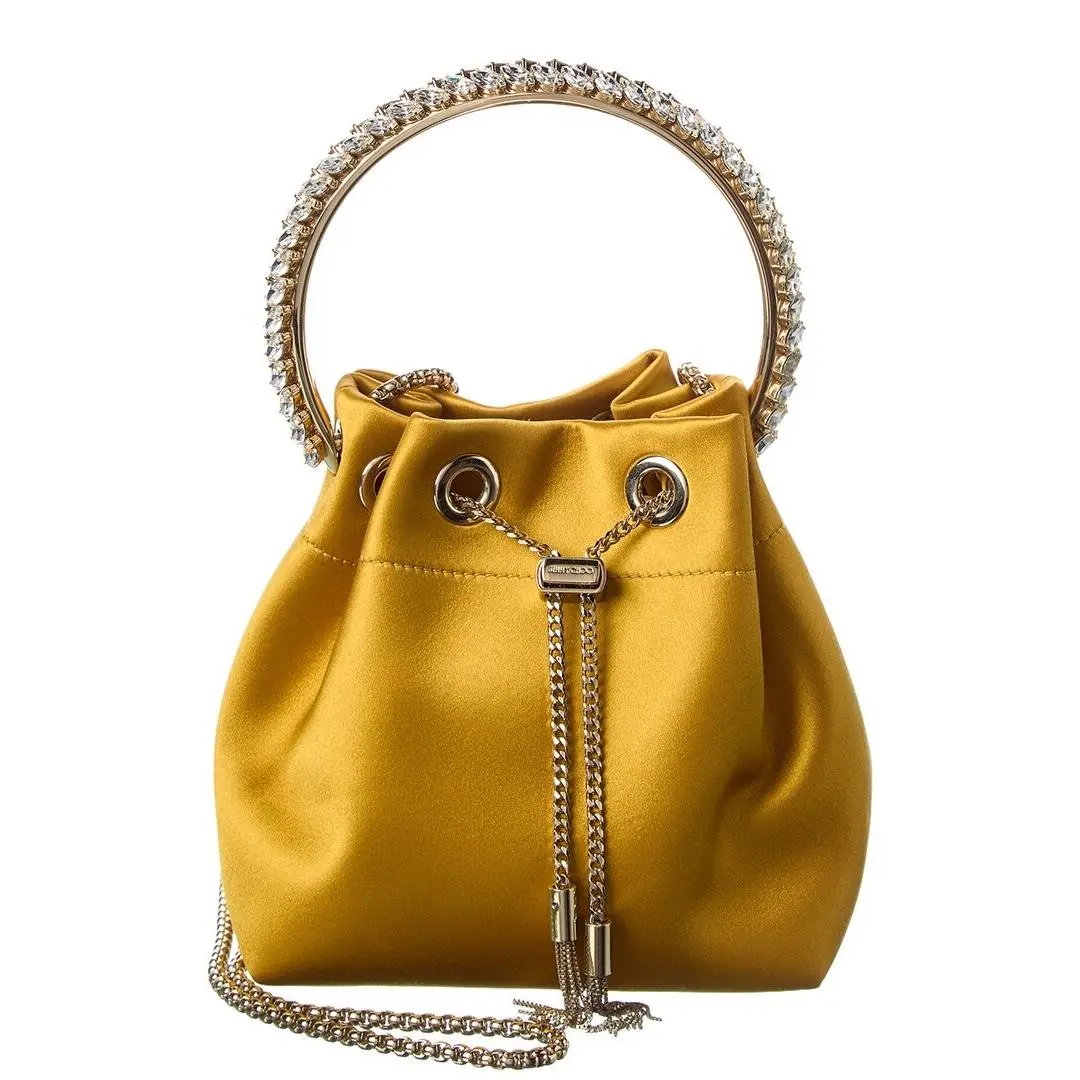 Jimmy Choo Bon Bon Satin Bucket Bag Women`s Yellow