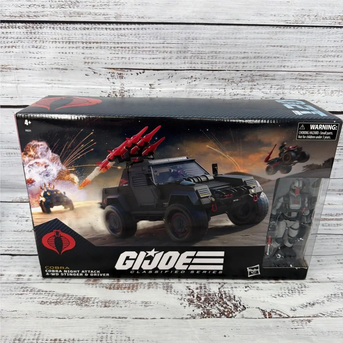 Hasbro Cobra Night Attack 4-WD Stinger & Driver G.i. Joe Classified Series Cobra Night Attack 4-WD Stinger Driver 6” Gijoe