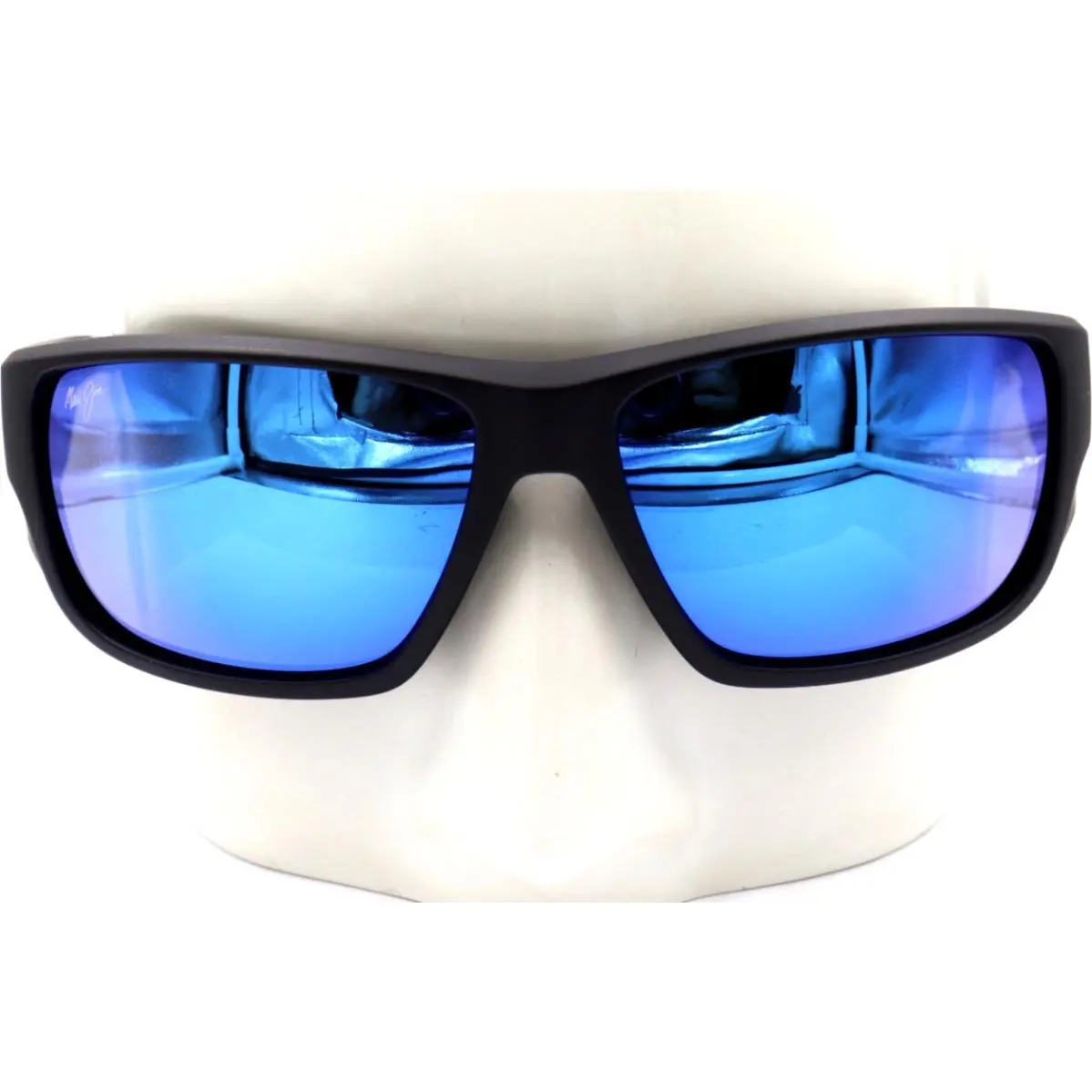 Keah Black Wrap Blue Hawaii Sunglasses MJ0663S-001 / B663-02 by Maui Jim