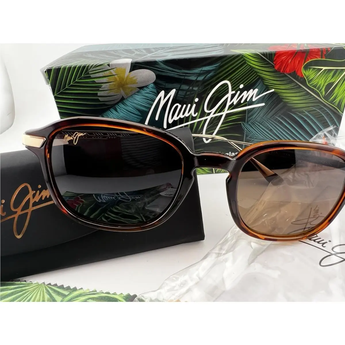 Maui Jim Ka`ouo AF 625 10 Gold Havana Frame + Hcl Bronze Polarized Sunglasses