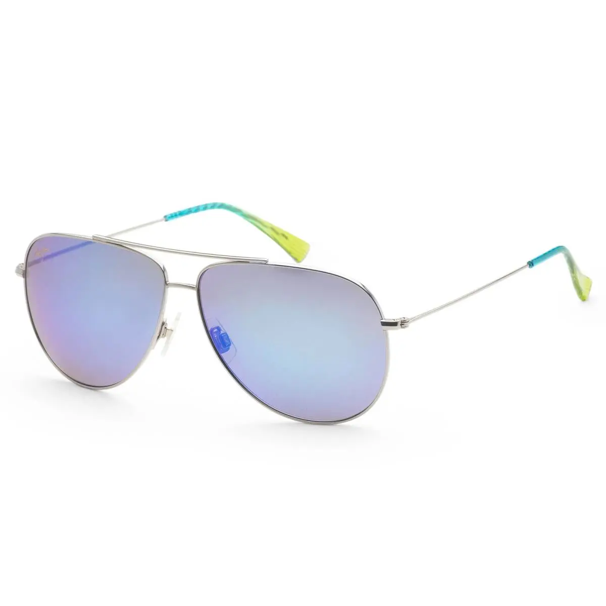Maui Jim Men`s Hauoli XL 62mm Silver Polarized Sunglasses MJ0674S-003