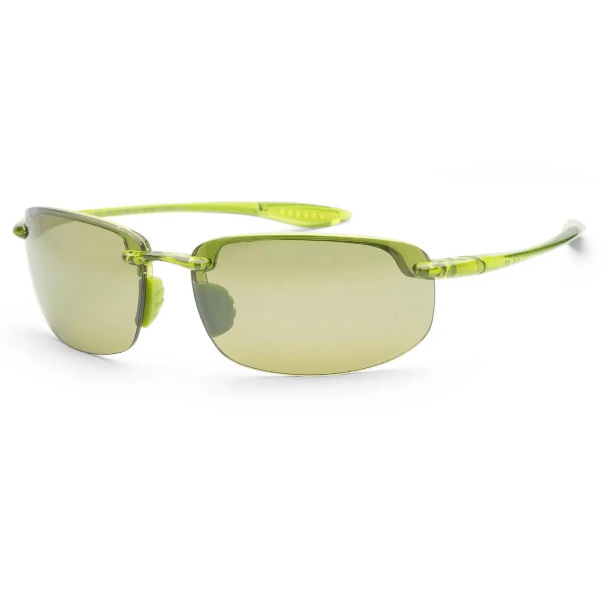 Maui Jim Men`s Hookipa 64mm Green Polarized Sunglasses MJ0407S-008 - Frame: Green, Lens: Green, Other Frame: Green