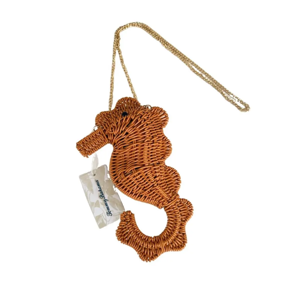 Seahorse Wicker Purse Crossbody Gold Cha by Tommy Bahama