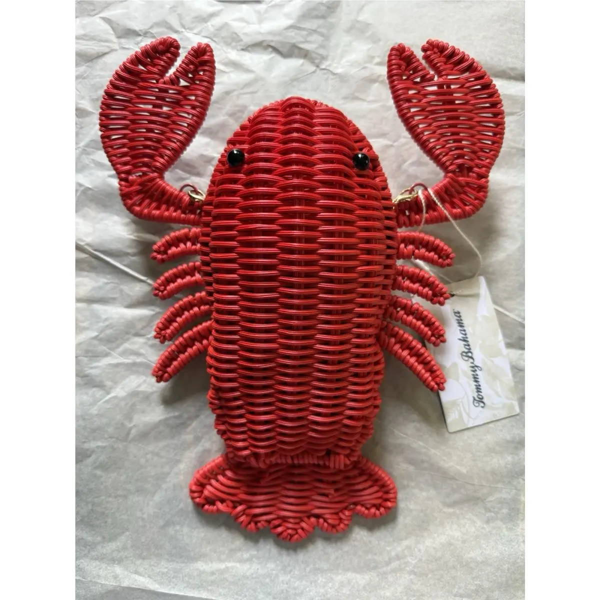 Woven Wicker Crossbody Bag Lobster Red Handbag W/tags by Tommy Bahama
