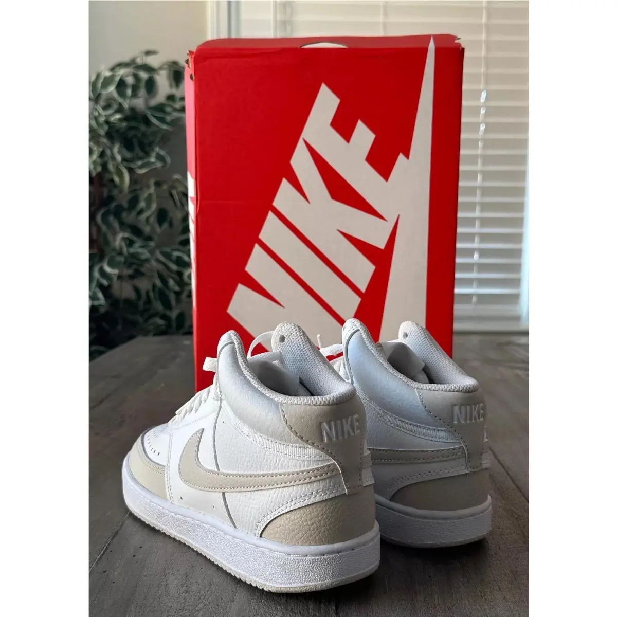 Nike shoes - Nike Court Vision - Court Vision - CD5436-106 - Summit White / LT Orewood Brn (UPC: 0196969284848) 8