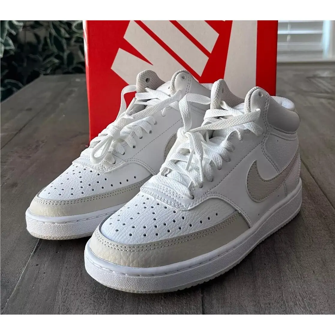 Nike shoes - Nike Court Vision - Court Vision - CD5436-106 - Summit White / LT Orewood Brn (UPC: 0196969284848) 0