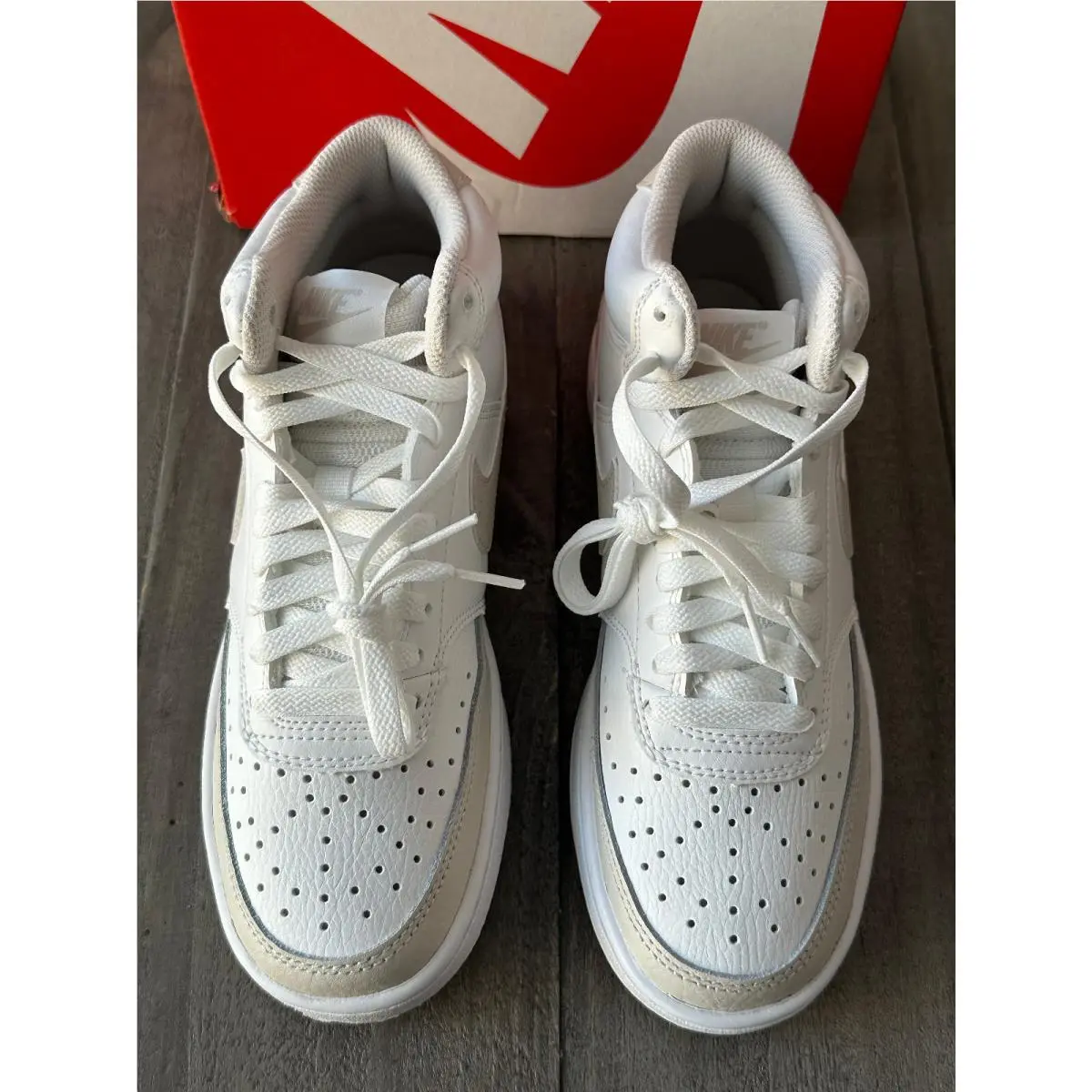 Nike shoes - Nike Court Vision - Court Vision - CD5436-106 - Summit White / LT Orewood Brn (UPC: 0196969284848) 5