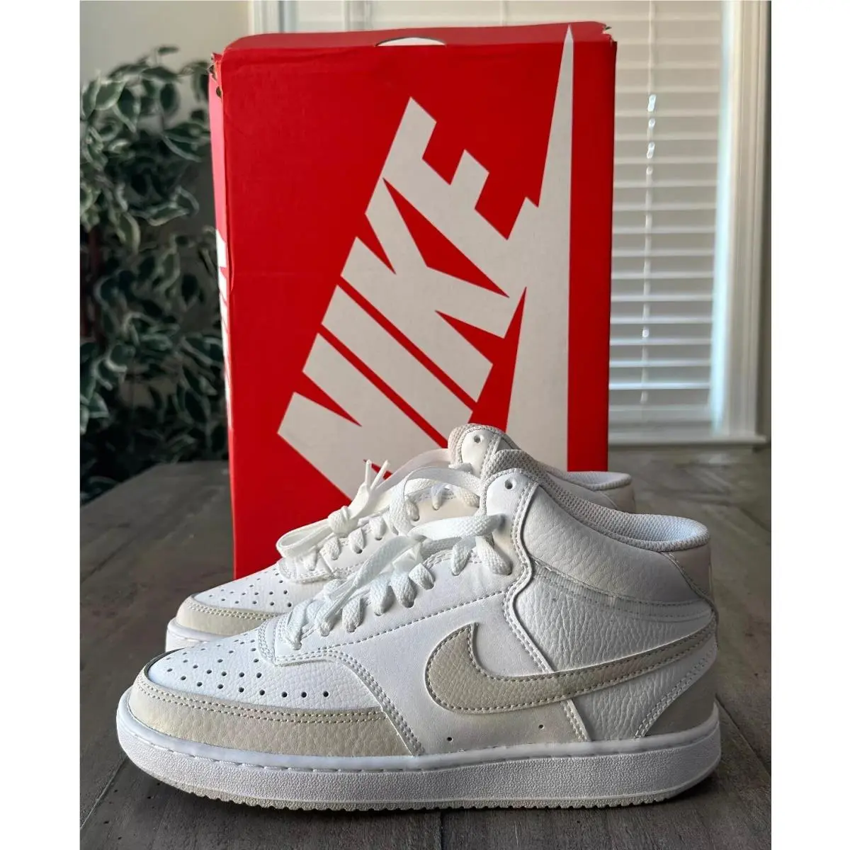 Nike shoes - Nike Court Vision - Court Vision - CD5436-106 - Summit White / LT Orewood Brn (UPC: 0196969284848) 6