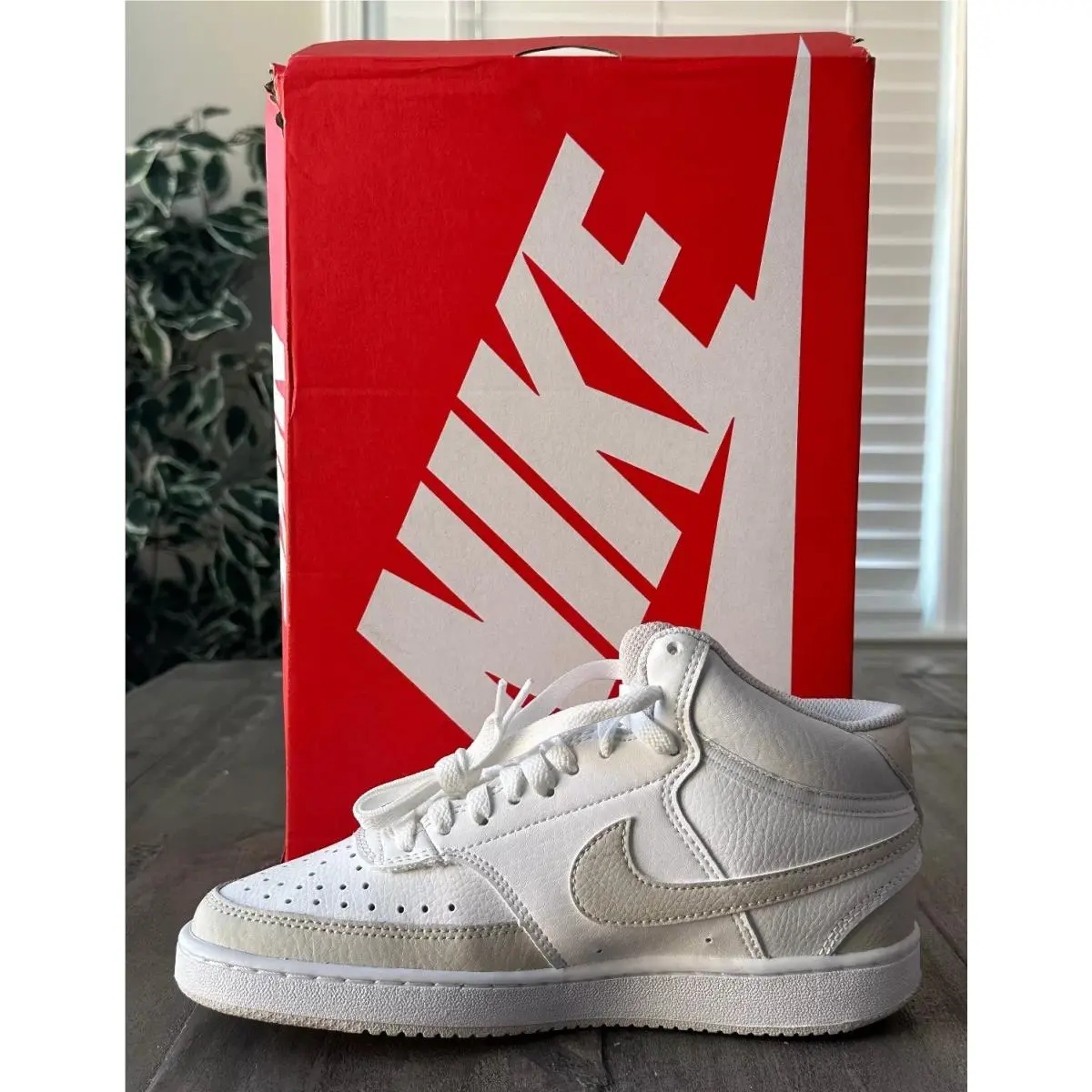 Nike shoes - Nike Court Vision - Court Vision - CD5436-106 - Summit White / LT Orewood Brn (UPC: 0196969284848) 7