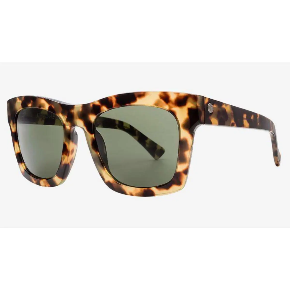 Electric Crasher 53 Sunglasses-gloss Spotted Tortoise-grey Polarized Lens