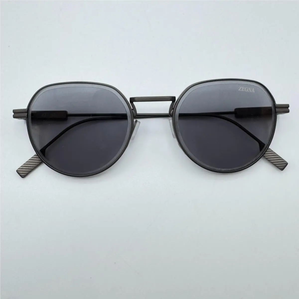 Sunglasses EZ0244 09A Matte Gunmetal Frame Gray Lens 52mm by Ermenegildo Zegna