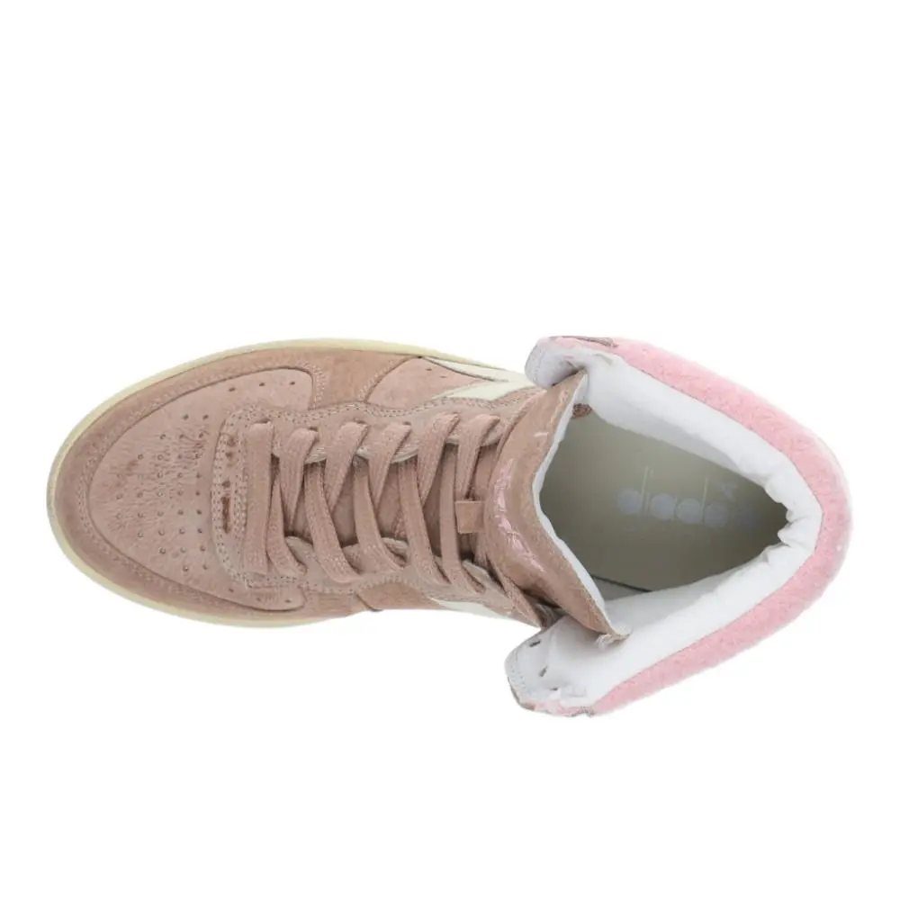 Diadora shoes - diadora Mi Basket Shearling Lace Up - 179687-30055 - Brown 2