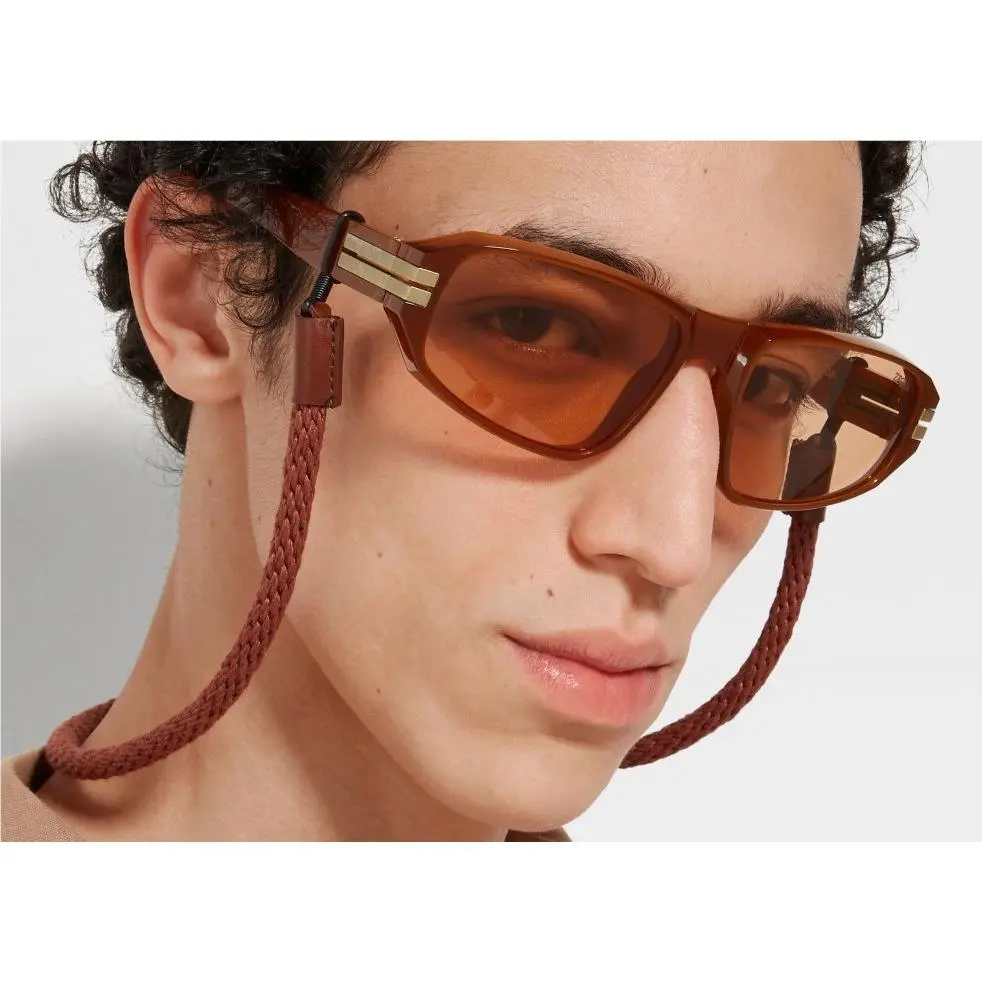 Zegna Lanyard Sunglasses EZ0262 45E Transparent Brown 58mm by Ermenegildo Zegna