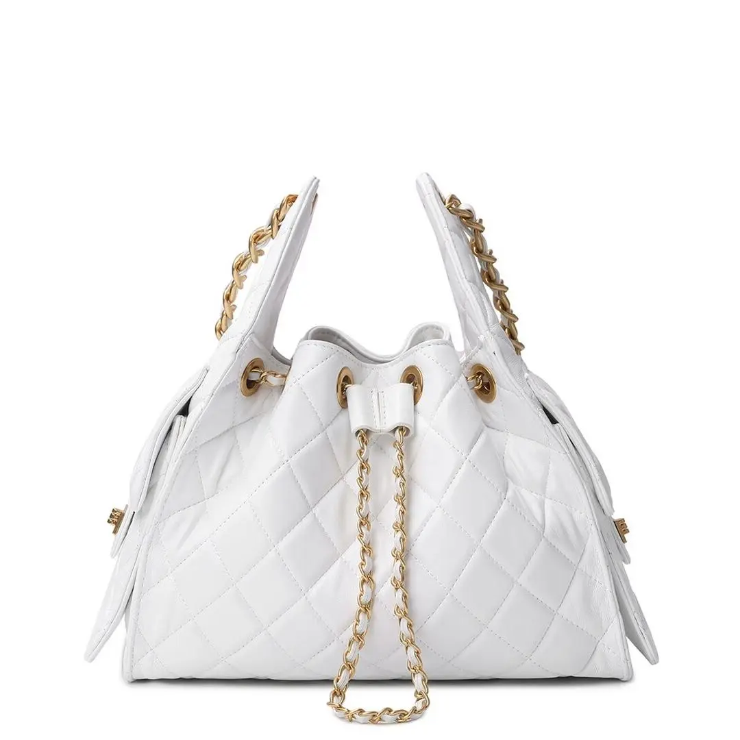 Tiffany Fred Paris Quilted Leather Shoulder Bag Women`s White by Tiffany & Co.