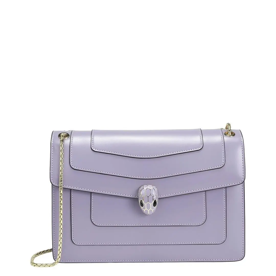 Tiffany Fred Paris Smooth Leather Foldover Crossbody Women`s Purple by Tiffany & Co.