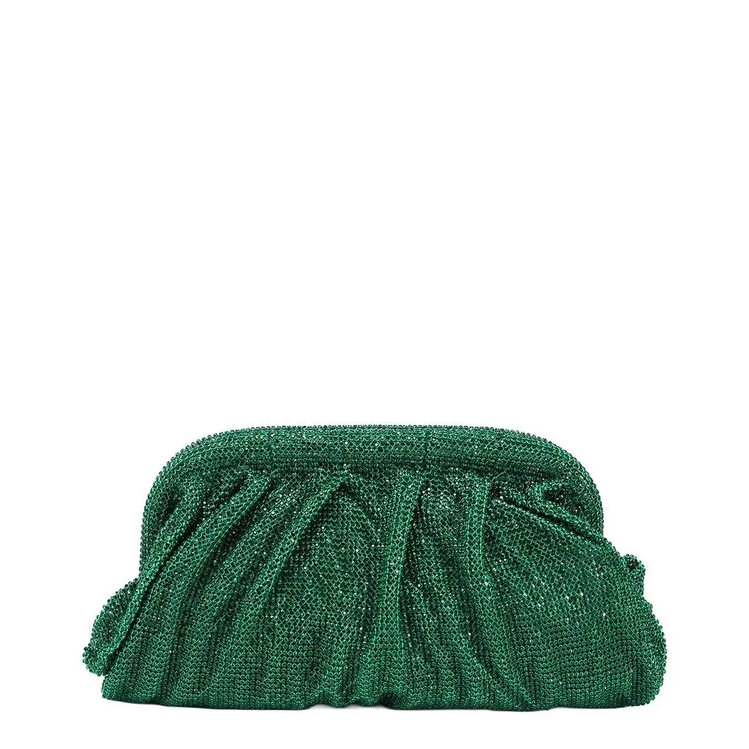 Tiffany Fred Paris Crystal-embellished Evening Clutch Women`s Green