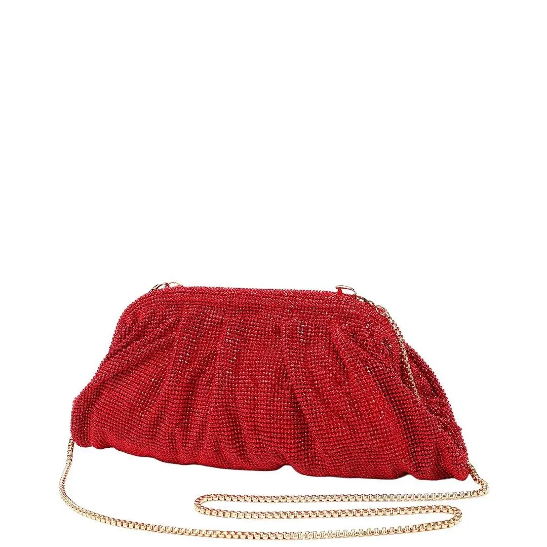 Tiffany Fred Paris Crystal-embellished Evening Clutch Women`s Red by Tiffany & Co.