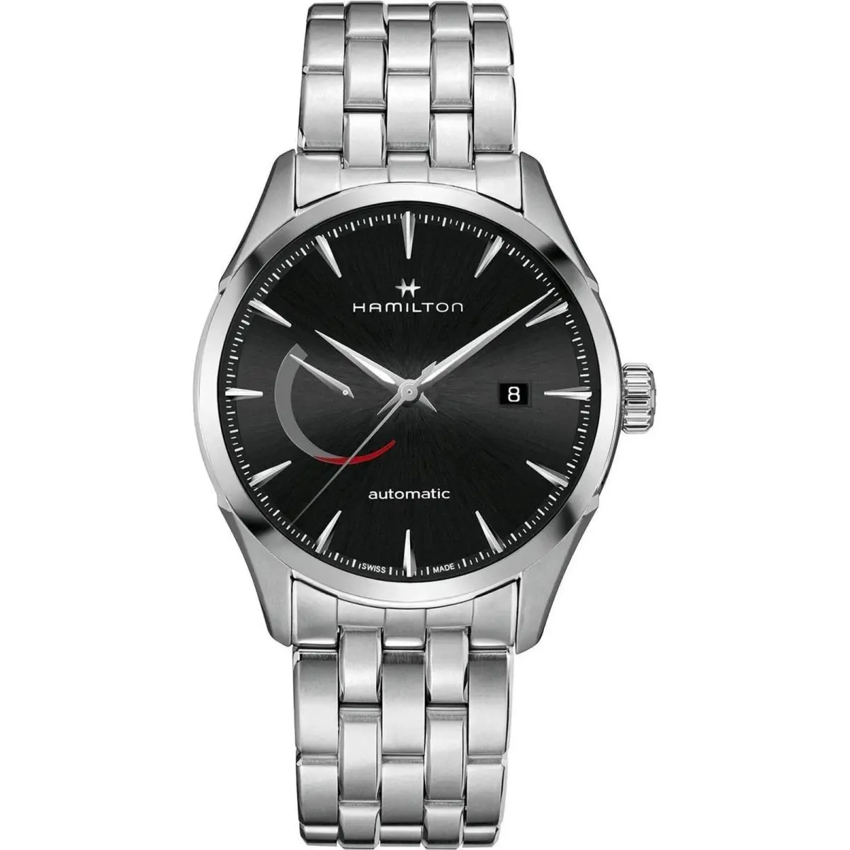 Hamilton Men`s Watch Jazzmaster Automatic Black Dial Silver Bracelet H32635131