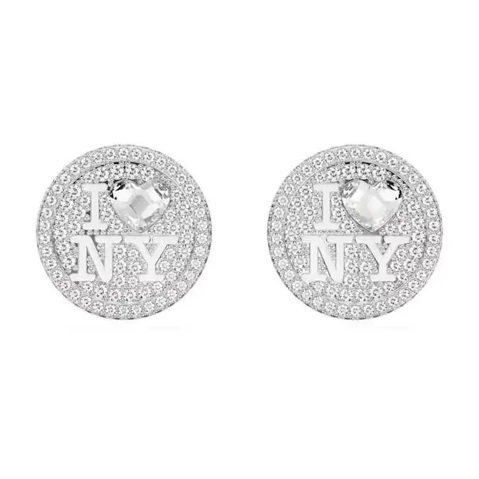I Love NY Stud Earrings 5671606 5687032 York Silver-5687032 by Swarovski