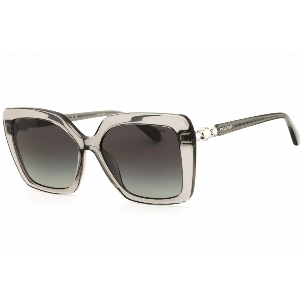 SK6049 106211 Sunglasses Transparent Gray Frame Grey Lenses 57mm by Swarovski