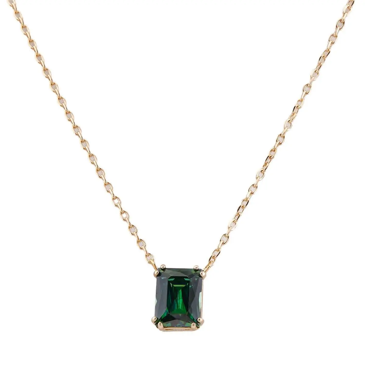 Matrix Pendant Gold Shiny Green by Swarovski